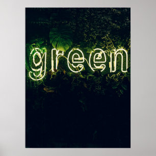 Grüne Typografie Poster