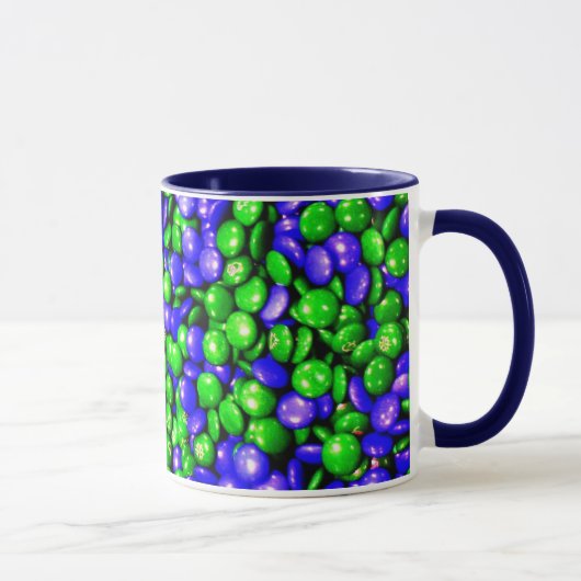 Grüne u. blaue Attrappenkaffee-Tasse Tasse (Rechts)