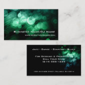Grüne u. blaue Bokeh (Musik oder DJ) Visitenkarten Visitenkarte (Vorne/Hinten)