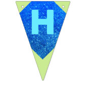 Grüne u. blaue Glitzer-alles- Gute zum Wimpelkette (Zweite Fahne)