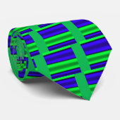 Grüne u. blaue horizontale Streifen Krawatte (Gerollt)