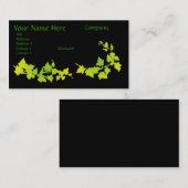 Grüne u. gelbe Efeu-Visitenkarten Visitenkarte (Vorne/Hinten)