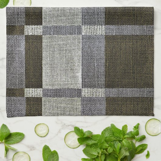 Grüne u. graue küchentuch (Gefaltet)