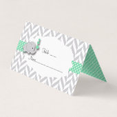 Grüne u. graue Platzkarten der Visitenkarten (Rückseite)