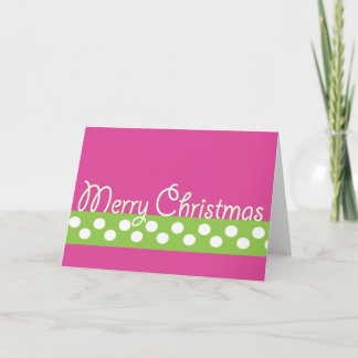 Grüne u. rosa Weihnachtskarte Feiertagskarte