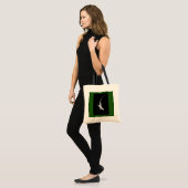 Grüne u. schwarze Eidechsen-Taschen-Tasche Tragetasche (Vorderseite (Model))