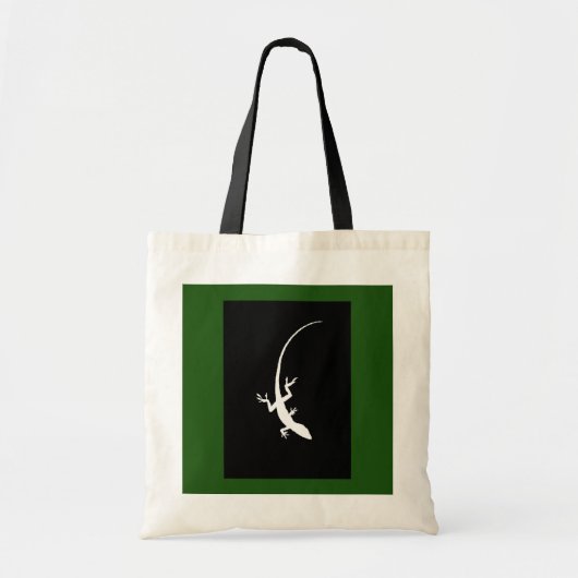 Grüne u. schwarze Eidechsen-Taschen-Tasche Tragetasche (Vorne)