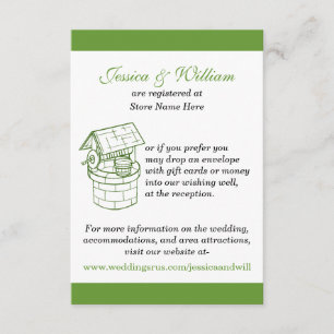 Grüne u. weiße Hochzeit, die wohle Karte wünscht