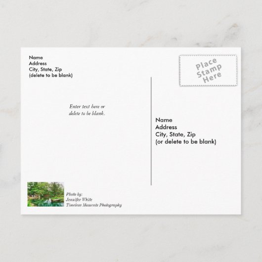 Grüne Überlegungen im Frühjahr werden bald gut Postkarte (Rückseite)