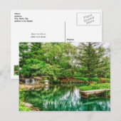 Grüne Überlegungen im Frühling Postkarte (Vorne/Hinten)