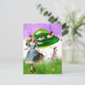 Grüne UFO Surreal Sweet Leckerei Postkarte (Stehend Vorderseite)