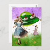 Grüne UFO Surreal Sweet Leckerei Postkarte (Vorne/Hinten)