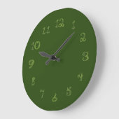 grüne Uhr mit Stoffnummern (Winkel)