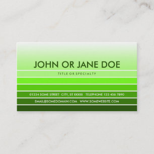 grüne Uhr Visitenkarte