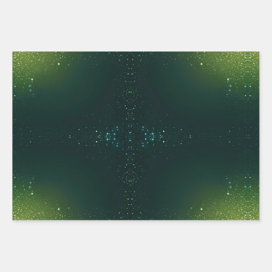 Grüne Umhüllung mit Sprinklen Geschenkpapier Set (Vorderseite 3)