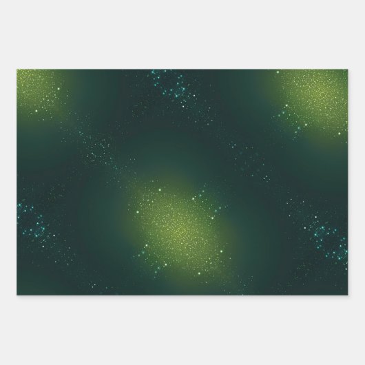 Grüne Umhüllung mit Sprinklen Geschenkpapier Set (Vorderseite 2)