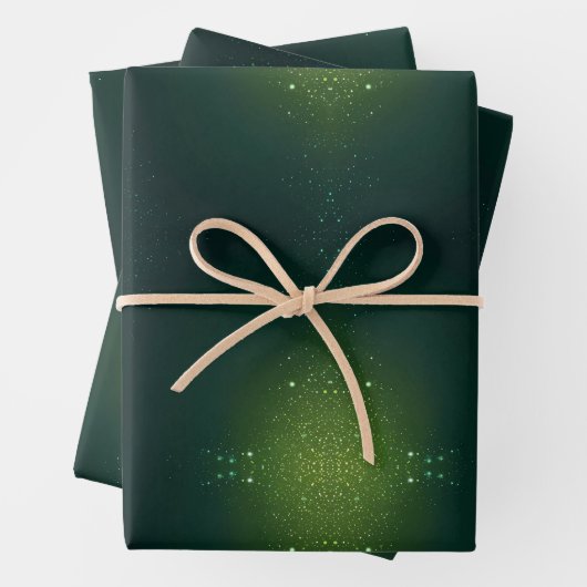Grüne Umhüllung mit Sprinklen Geschenkpapier Set (Beispiel)