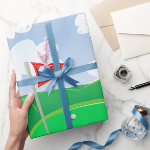 Grüne Umschlagpapier für Golfplätze Geschenkpapier