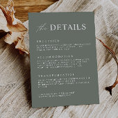 Grüne Umschließungskarte speichern - Die Detailvor Einladung