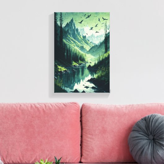 Grüne Umwelt Leinwand (Insitu (Wohnzimmer))