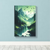 Grüne Umwelt Leinwand (Insitu (Holzboden))