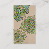 Grüne Umwelt-neutrale mit BlumenVisitenkarte Visitenkarte (Rückseite)