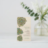 Grüne Umwelt-neutrale mit BlumenVisitenkarte Visitenkarte (Stehend Vorderseite)