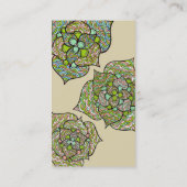 Grüne Umwelt-neutrale mit BlumenVisitenkarte Visitenkarte (Rückseite)