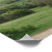 Grüne und angenehme Grundstückspresse Poster (Ecke)
