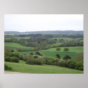 Grüne und angenehme Grundstückspresse Poster