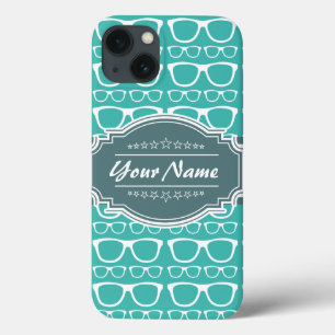 Grüne und Aquamarine Brille Personalisiert Case-Mate iPhone Hülle