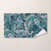 Grüne und Aquamarine Morris-Blätter Badhandtuch Set (Handtuch)