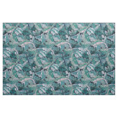 Grüne und Aquamarine Morris-Blätter Stoff (Yard (91,4 cm))