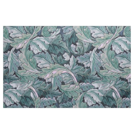 Grüne und Aquamarine Morris-Blätter Stoff (Fat Quarter (45,7 x 55,9 cm))