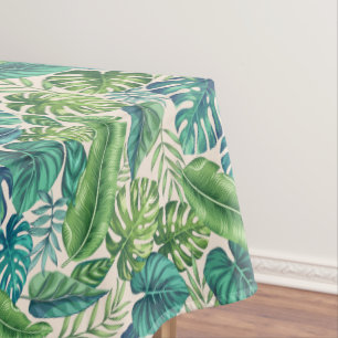 Grüne und Aquamarine tropische Palmen Banana Mons Tischdecke