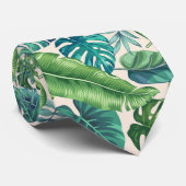 Grüne und Aquamarine tropische Palmen Banana Monst Krawatte (Gerollt)