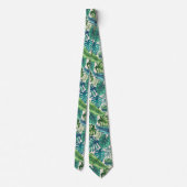 Grüne und Aquamarine tropische Palmen Banana Monst Krawatte (Rückseite)