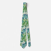 Grüne und Aquamarine tropische Palmen Banana Monst Krawatte (Vorderseite)