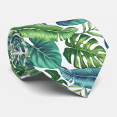 Grüne und Aquamarine tropische Palmen Banana Monst Krawatte (Gerollt)