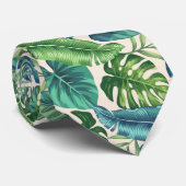 Grüne und Aquamarine tropische Palmen Banana Monst Krawatte (Gerollt)