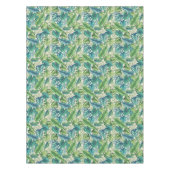 Grüne und Aquamarine tropische Palmen Banana Monst Tischdecke (Vorderseite)