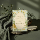 Grüne und beige Hochzeit mit Blumen Save The Date