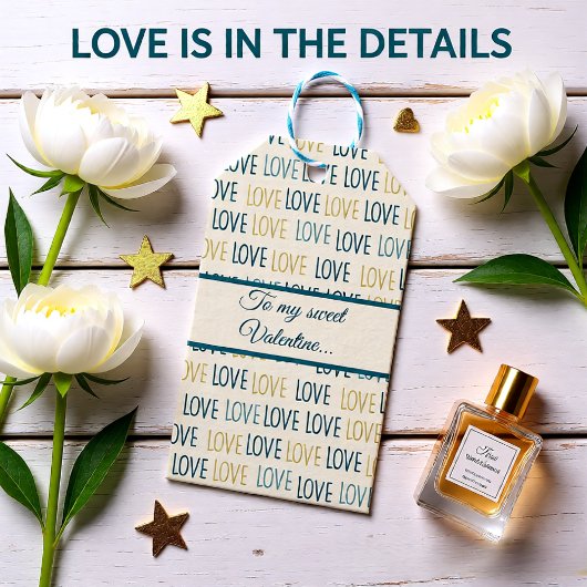 Grüne und beige liebende Herzen Geschenkanhänger