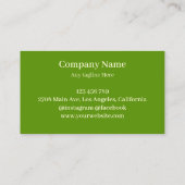 Grüne und beige Rasenpflege Visitenkarte (Rückseite)