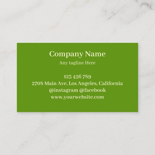 Grüne und beige Rasenpflege Visitenkarte (Rückseite)