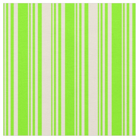 Grüne und Bisque farbige Streifen Stoff (Nahaufnahme)