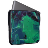 GRÜNE UND BLAUE ABSTRAKTE BILDUNG LAPTOPSCHUTZHÜLLE (Vorne Rechts)