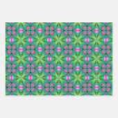 Grüne und blaue abstrakte Sternmuster Geschenkpapier Set (Vorderseite 2)