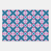 Grüne und blaue abstrakte Sternmuster Geschenkpapier Set (Vorderseite)