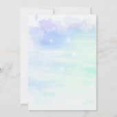 Grüne und blaue Abstrakte Watercolor-Engagement-Pa Einladung (Rückseite)